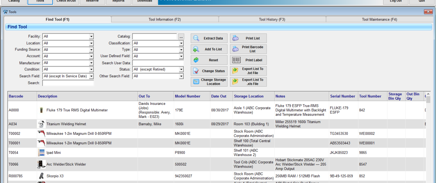 tool checkout sheet