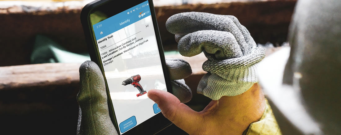 dashboard overview of GigaTrak tool tracking software showing asset locations