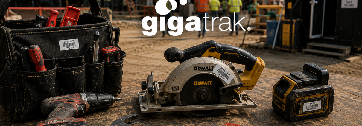 Stop jobsite tool theft with proven asset tracking for construction. Learn how GigaTrak barcode systems protect equipment and lower costs. Photo of major construction company using GigaTrak asset tracking software.